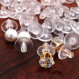 20x Large Plastic Rubber Disc Earring Backs To Secure Heavy Stud Post Earrings