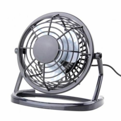 Heller High Velocity Personal Mini Desk Fan USB Powered Black 10cm HVF10