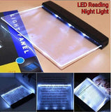 LED Book Light Reading Creative Night Flat Plate Panel Lamps Portable Bedroom