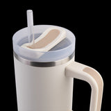 Tumbler Commuter Straw Lid Water Bottle Travel Mug Insulated - 1.2L Alabaster