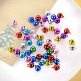 50pcs Jingle Bells Aluminium Beads 8mm Christmas Decoration Mixed Colours Charms