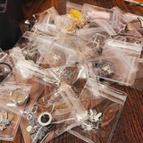 Transparent Jewelry Small Storage Book And Reclosable Zip-lock Bags Plastic