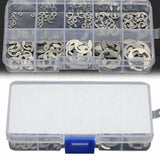 120pcs Stainless Steel E-Clip Assortment Tool Kit Retaining Circlips 1.5-10mm