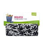 Sachi Insulated Folding Market Tote Storage Carry Leak Proof Monochrome Blooms