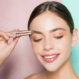 PINK Electric Eyebrow Trimmer Finishing Touch Flawless Brows Hair Remover LED Light