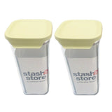 2x Food Cereal Storage Canister Jar Containers with Lock Lid