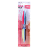 3 in 1 Nail File Buff & Polish Manicure Pedicure Swosh Personal Care Women