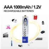 12x Rechargeable Battery AAA 1000mAH NI-MH 1.2V Recharge Batteries AAA