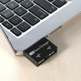2pcs USB2.0 Male to Twin Charger Dual 2 Port USB Splitter Hub Adapter Converter