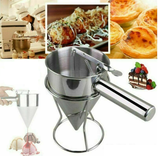 Stainless Steel Donut Cupcake Waffle Batter Funnel Pancake Dispenser Baking Tool