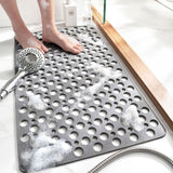 Bath Shower Mat Non-Slip Shower Mat Bathtub Mats Rubber Sucker Bath Grey 53x53CM