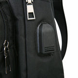 Shoulder Backpack Chest Bag Man Sling Cross Body Satchel Mens Purse Travel Black