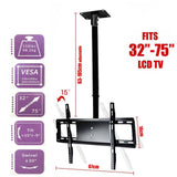 Ceiling Roof TV Mount Adjustable Wall Bracket Tilt 32"-75" LCD LED Plasma