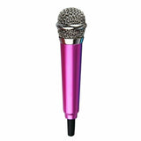 Mini Microphone Portable Vocal Instrument Mic for Mobile Phone Laptop -Rose Red