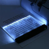 LED Book Light Reading Creative Night Flat Plate Panel Lamps Portable Bedroom