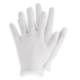 3 Pairs Cotton Elastic Work White Gloves Dry Hand Jewelry Inspection S/M