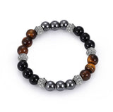 2x Magnetic Healing Tiger Eye Bracelet Hematite BeadBangle PainRelief WeightLoss