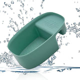 Sink Mounted Strainer Basket Multifunctional Kitchen Storage Rack Drain Green
