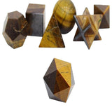 7 Pieces Tiger Eye Sacred Geometry Crystal Healing Spiritual Meditation