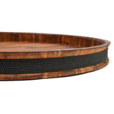 Acacia Round Wine Barrel Top Serving Tray Grazing Board 60x60cm