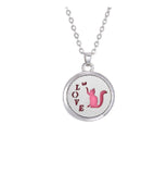 Aromatherapy Oil Diffuser Locket Pendant Necklace Perfume Essential Cat