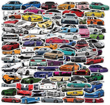 50pcs JDM P2 Racing Sport Car Vinyl Decal Stickers Laptop Waterproof Phone Skate
