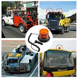 2PCS Emergency Car Beacon Strobe Amber LED Light Flashing Warning Rotating Lamp