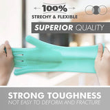 Magic Silicone Rubber Dish Washing Gloves Kitchen Scrubber Cleaning Sponge Pink