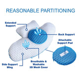 Cozy Curve Lumbar Support Pillow Pad Back Sleepers Cushion