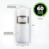 1x Pillar Candles White Home Master Unscented Lead Free Wick 7 x 20cm