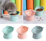 Elevated Cat Dog Pet Bowl Feeder Food Water Raised Lifted Stand Bowls - Pink