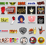 50pcs Music Rock Band Punk Vinyl Decal Stickers Laptop Waterproof Luggage Phone