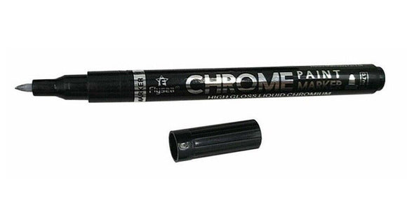 Nib Liquid Chrome Silver Pump Marker Paint Pen Gloss Mirror Effect - 0.7mm