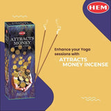 HEM Hexa Attracts Money Incense Scents Meditation Aroma Fragrance 120 Sticks