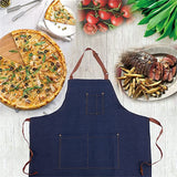 Denim Apron Adjustable Pocket Baking Cooking Oil Resistant Kitchen Bar Chefs Bib