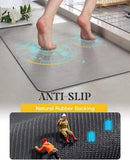 Bath Mat Rug-Rubber Non Slip Quick Dry Super Absorbent Thin Bathroom Rug 16"x24