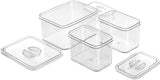 Boxsweden Crystal 4PC Storage Container Set Clear Plastic Organiser Tray Box