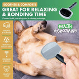 Pet Grooming Massage Brush Grey  - 18.5cm x 10.5cm