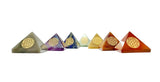 7 Chakras Flower of Life Orgonite Pyramid Set Energy Crystal EMF Protection