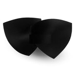 1 pair Triangle Sponge Padding Inserts Bra Pads Removable Bikini Enhancers Black