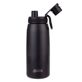 Oasis Stainless Steel Double Wall Insulated Sports Bottle w/Screw Cap 780ml -BLK