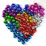 50pcs Jingle Bells Aluminium Beads 8mm Christmas Decoration Mixed Colours Charms