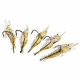 20Pcs Soft Plastic Bass Yabbie Prawn Shrimp Fishing Lure Jig Heads Bream Natural