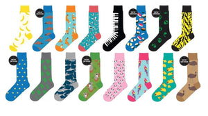 1 Pair Novelty Fun Socks Happy Sox Crazy Crew Socks Assorted