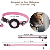 Adjustable Cat Collar Reflective Small Pet Strap for Apple Air Tag - Blue