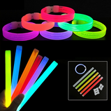 2x Mixed Colour Glow Sticks Bracelets Party Glowstick Glow in the Dark Light Toy