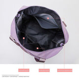 Women Large Capacity Collapsible Travel Bag Expandable Waterproof Duffel -Black