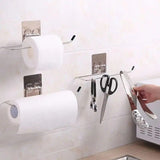 1pc Wall Mounted Roll Paper Holder Bathroom Towel Storage Rack Kitchen Towel