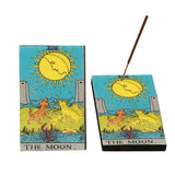 The Moon  Wooden Incense Burner The Moon  Stick Burner Meditation 7.5x12.5cm