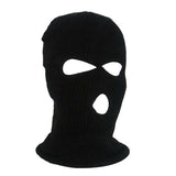 3 Holes Black Balaclava Windproof Mask SAS Style Neck Warmer Ski Hat Fishing